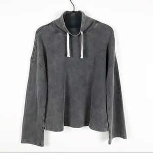 UNIVERSAL THREAD Mock Neck Bleach Dye Pullover